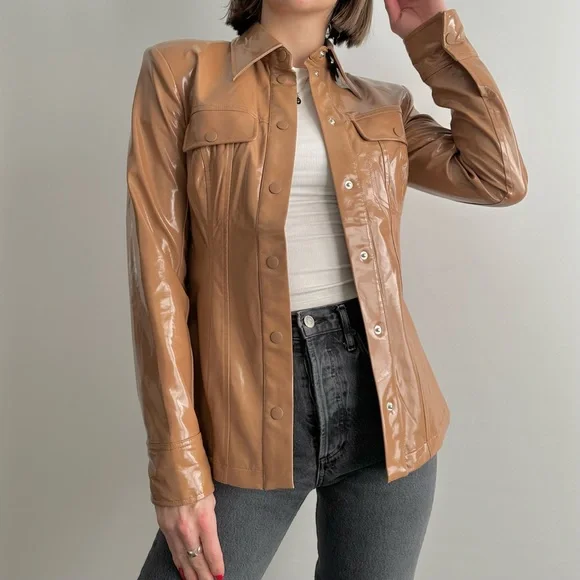 Camila Coelho Taurus Shacket Brown - Picture 4 of 11